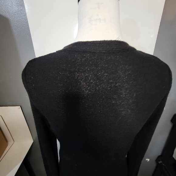 Free People Criss Cross front long sleeve black sweater women size small - Picture 6 of 10